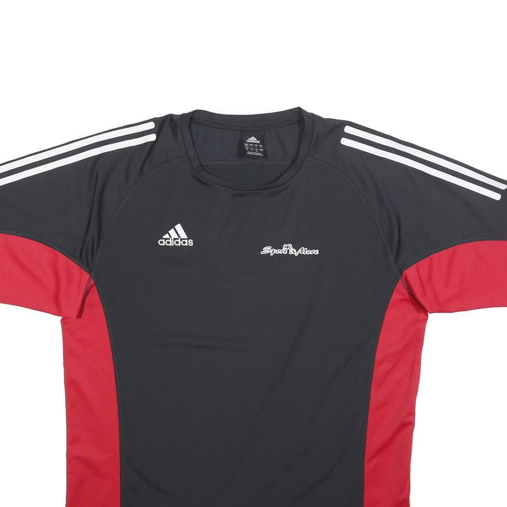 ADIDAS Mens Black & Red FC Holzheim Graphic T-Shirt L Short Sleeve Crew Neck