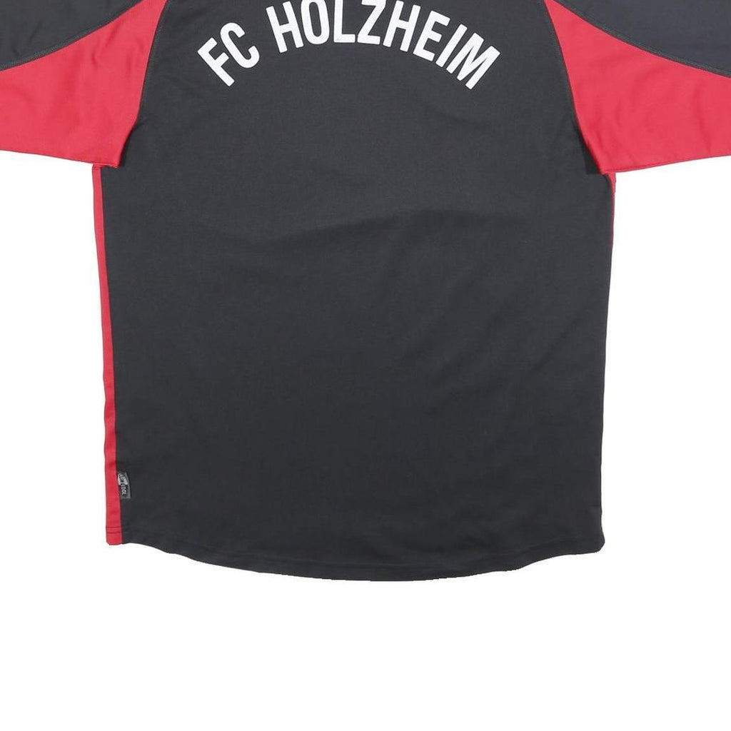 ADIDAS Mens Black & Red FC Holzheim Graphic T-Shirt L Short Sleeve Crew Neck