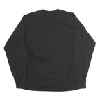 FRUIT OF THE LOOM Mens Black Graphic T-Shirt XL Long Sleeve Crew Neck Jungle