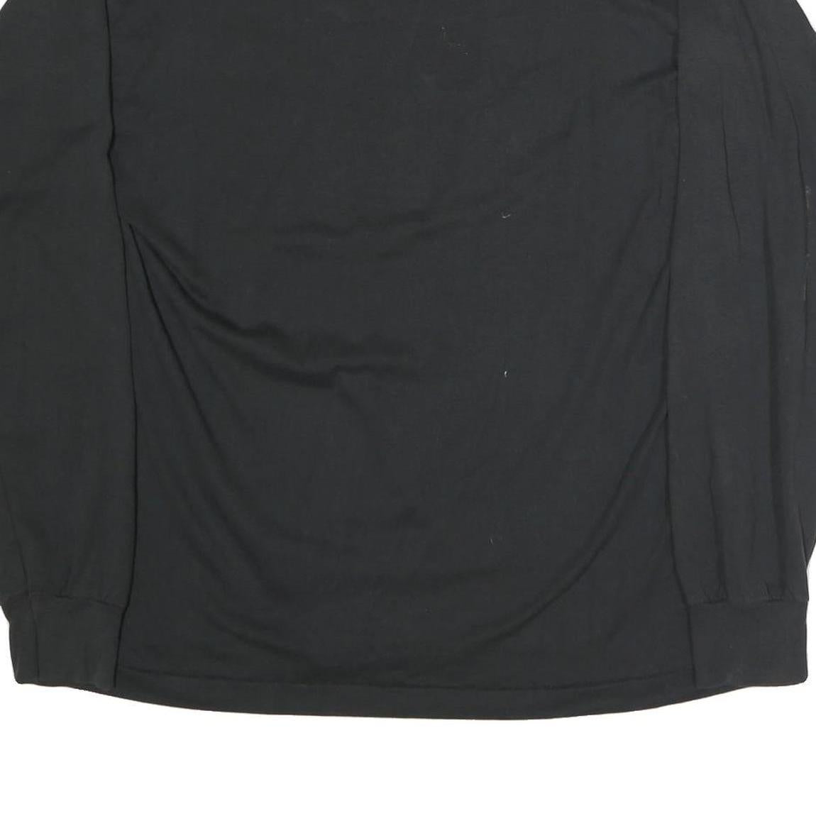 FRUIT OF THE LOOM Mens Black Graphic T-Shirt XL Long Sleeve Crew Neck Jungle