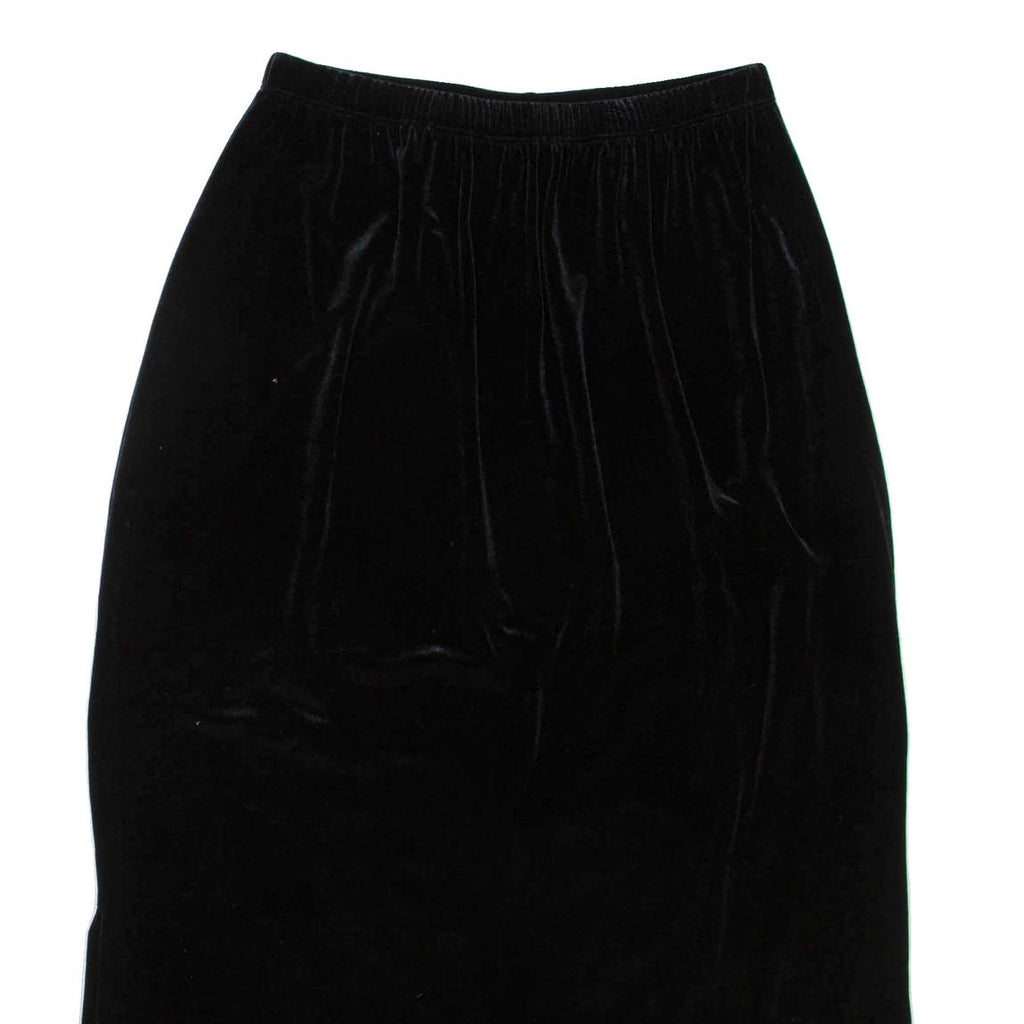 BARANDA Womens Straight Skirt Black Midi Velvet M