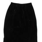 BARANDA Womens Straight Skirt Black Midi Velvet M