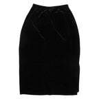 BARANDA Womens Straight Skirt Black Midi Velvet M
