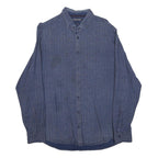 TOMMY HILFIGER Mens Blue Shirt XL Cotton Button Down Long Sleeve Casual