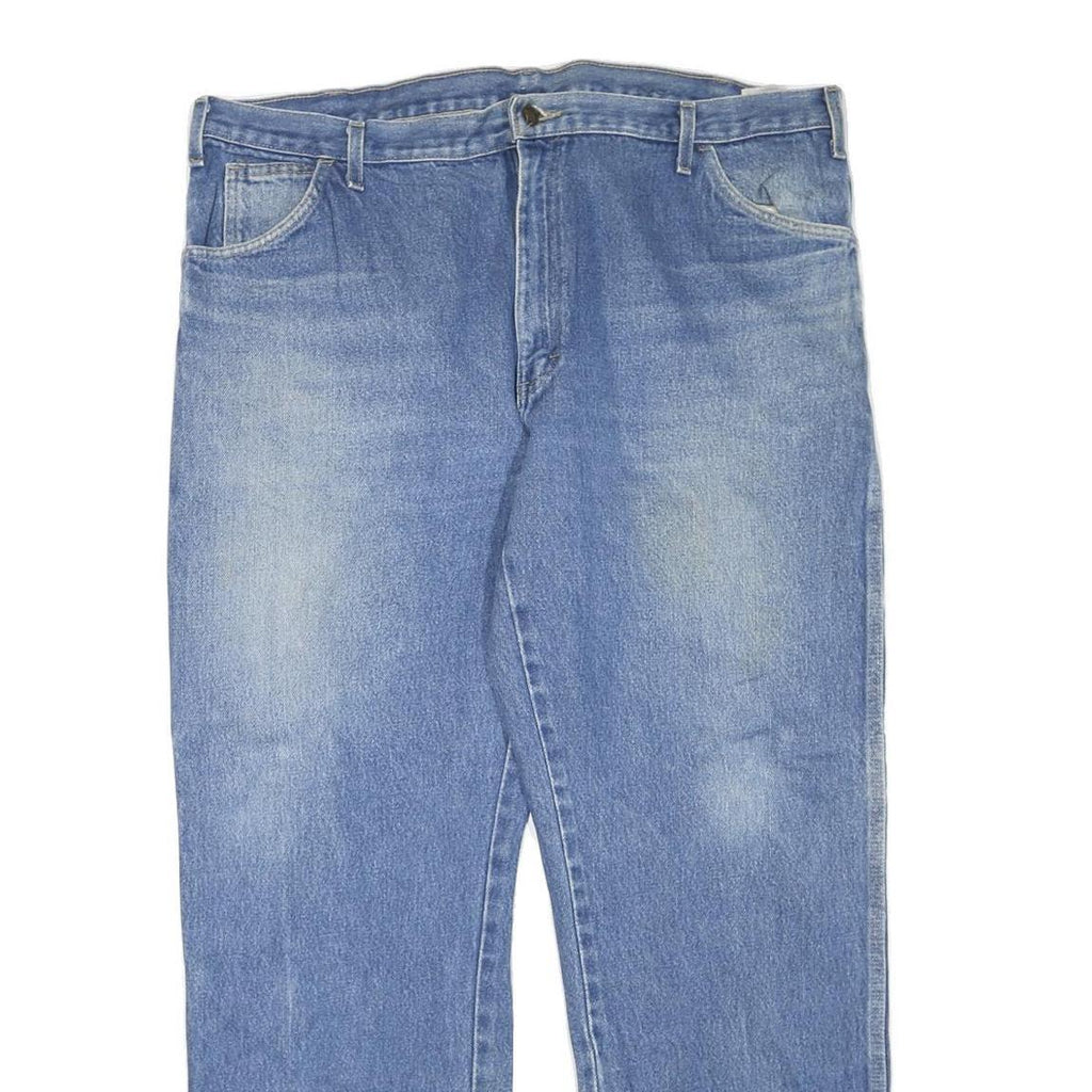 DICKIES Mens Regular Blue Denim Jeans W40 L30 Workwear Zip Closure