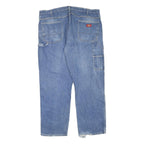 DICKIES Mens Regular Blue Denim Jeans W40 L30 Workwear Zip Closure