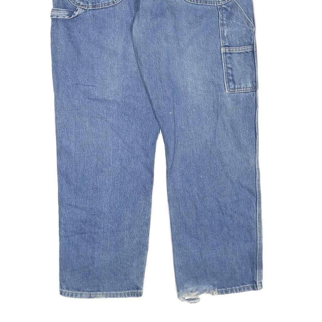 DICKIES Mens Regular Blue Denim Jeans W40 L30 Workwear Zip Closure