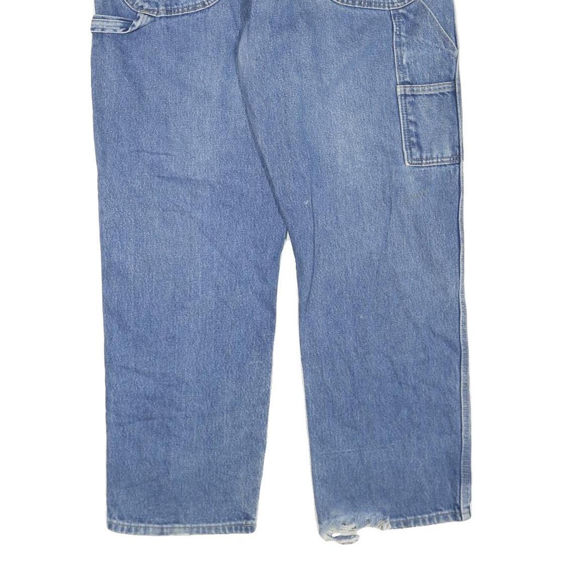 DICKIES Mens Regular Blue Denim Jeans W40 L30 Workwear Zip Closure