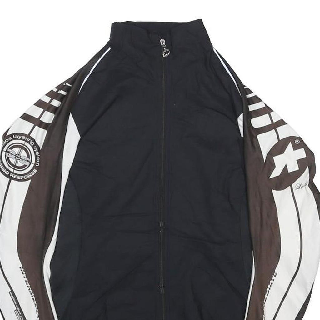ASSOS Womens Black & White Graphic Cycling Jersey M Long Sleeve Zip