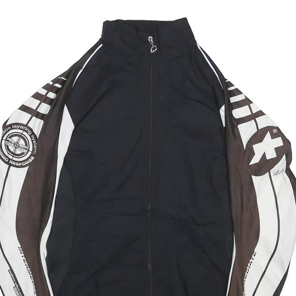 ASSOS Womens Black & White Graphic Cycling Jersey M Long Sleeve Zip