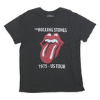 THE ROLLING STONES Womens Black 1975 US Tour Graphic T-Shirt 2XL Short Sleeve