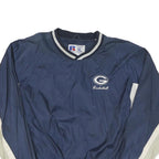 RUSSELL ATHLETIC Mens Navy Blue & Beige Basketball Sports Jacket XL Polyester