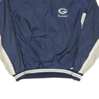 RUSSELL ATHLETIC Mens Navy Blue & Beige Basketball Sports Jacket XL Polyester