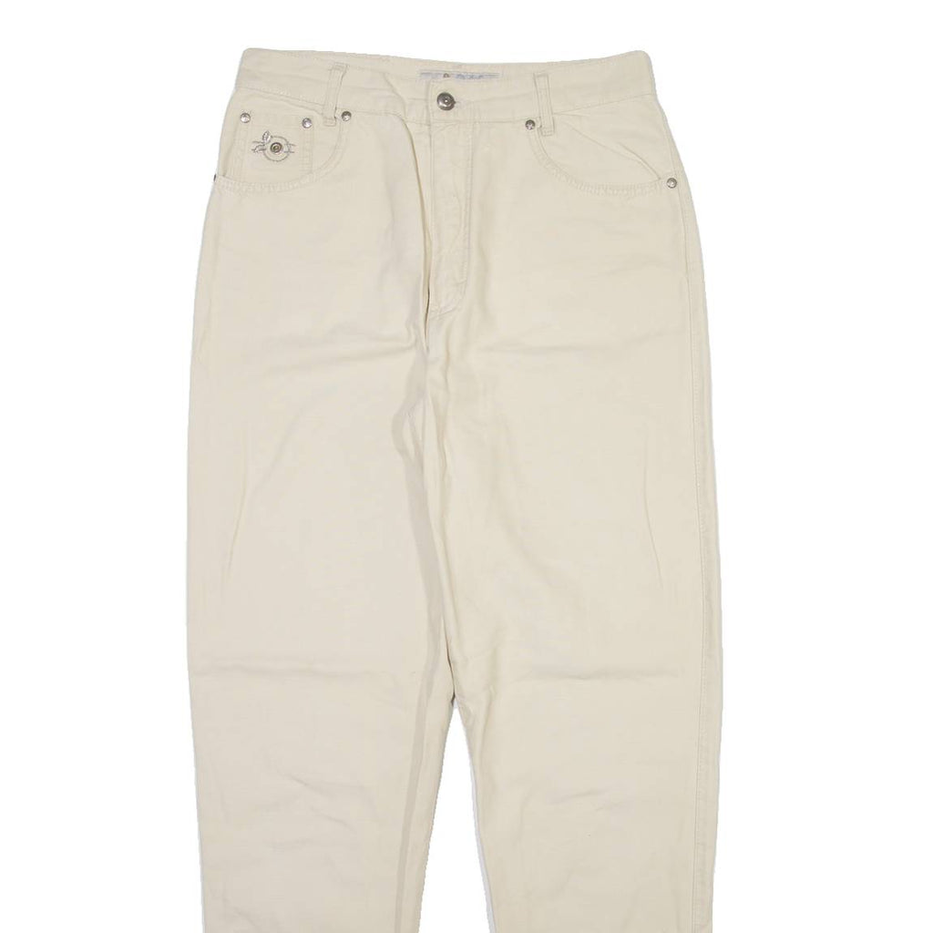ROSNER Womens Trousers Cream Regular Tapered W30 L32
