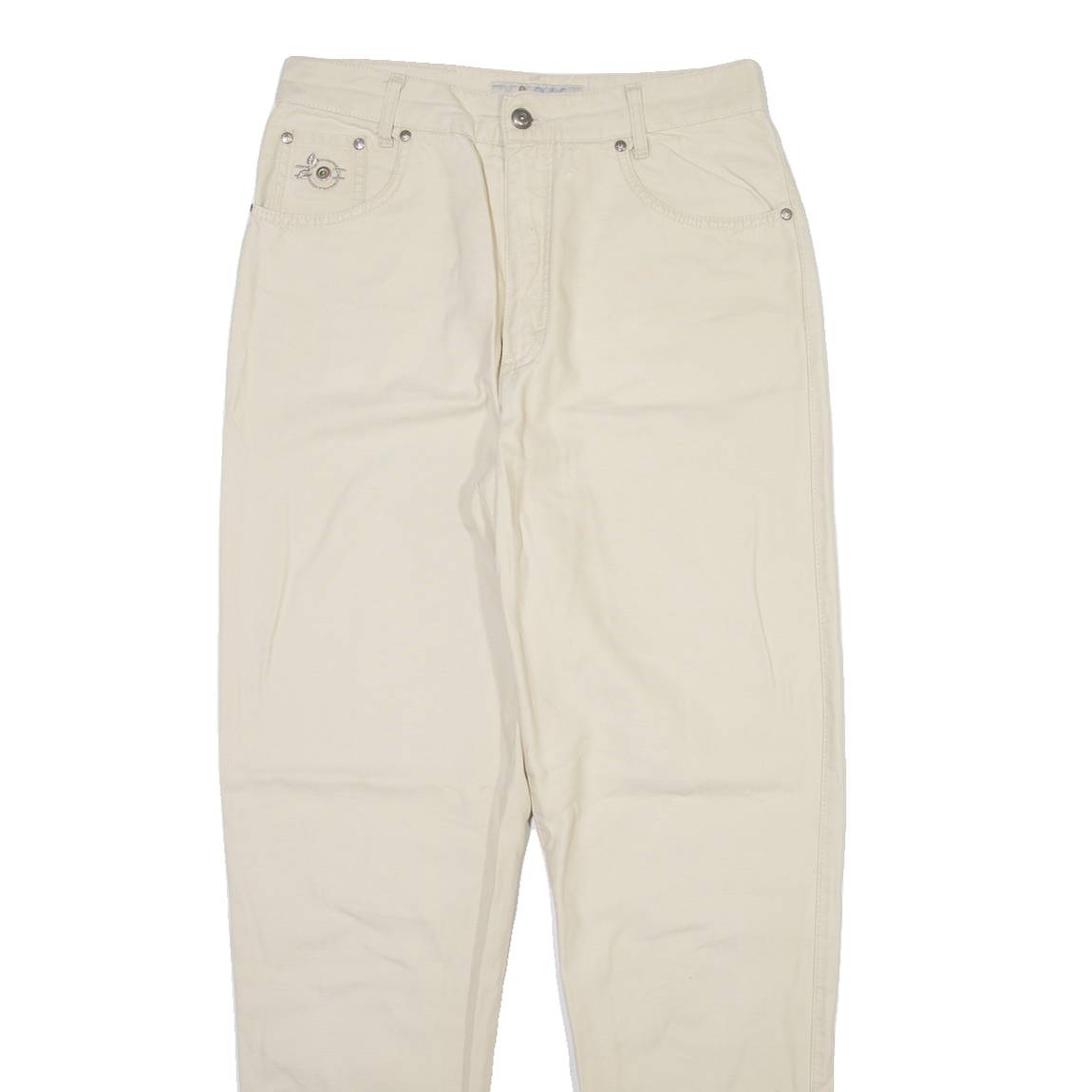 ROSNER Womens Trousers Cream Regular Tapered W30 L32
