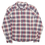 COLUMBIA Womens Purple & Pink Plaid Shirt M Long Sleeve Button Closure