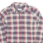 COLUMBIA Womens Purple & Pink Plaid Shirt M Long Sleeve Button Closure