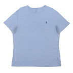 POLO RALPH LAUREN Womens Blue Crew Neck Short Sleeve T-Shirt L Cotton Blend