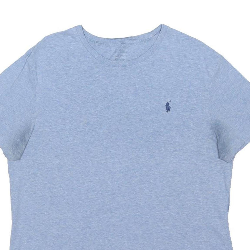 POLO RALPH LAUREN Womens Blue Crew Neck Short Sleeve T-Shirt L Cotton Blend