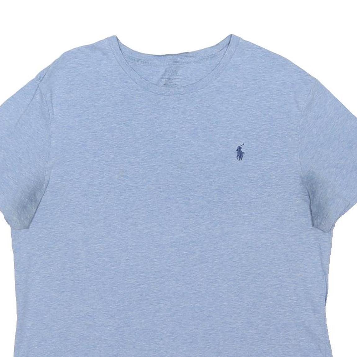 POLO RALPH LAUREN Womens Blue Crew Neck Short Sleeve T-Shirt L Cotton Blend