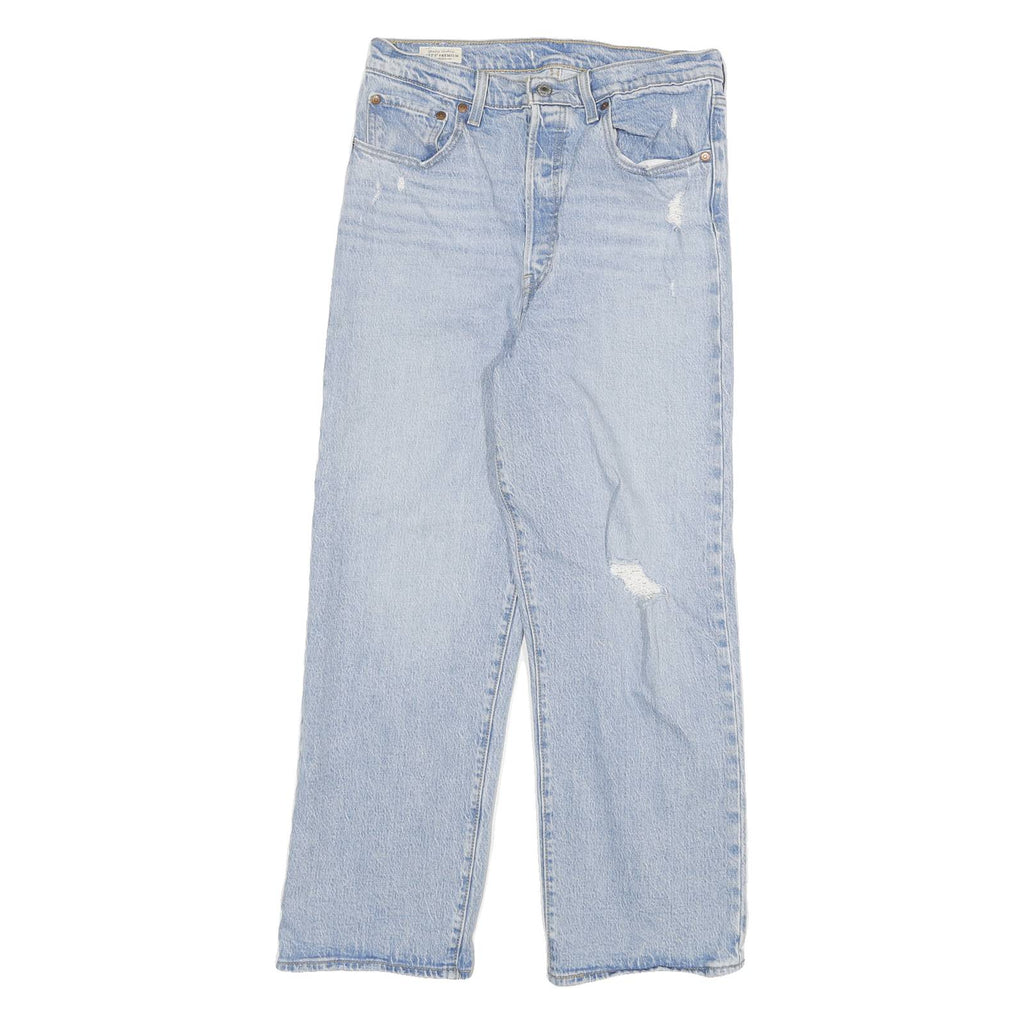LEVI'S Big E Womens Blue Regular Straight Denim Cotton Blend Light W28 L27