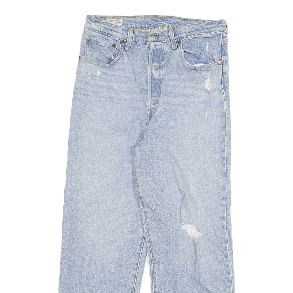LEVI'S Big E Womens Blue Regular Straight Denim Cotton Blend Light W28 L27