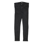 FSBN Mens Slim Black Jeans Denim Medium W32 L32 Stretch Cotton Blend Zip