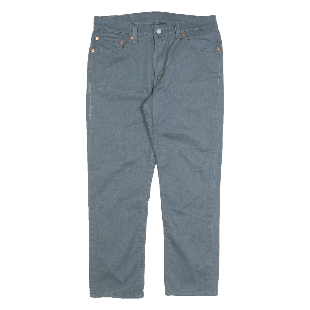 LEVI'S Mens Denim Blue Slim Straight Trousers W32 L25 Cotton Blend Casual Wear
