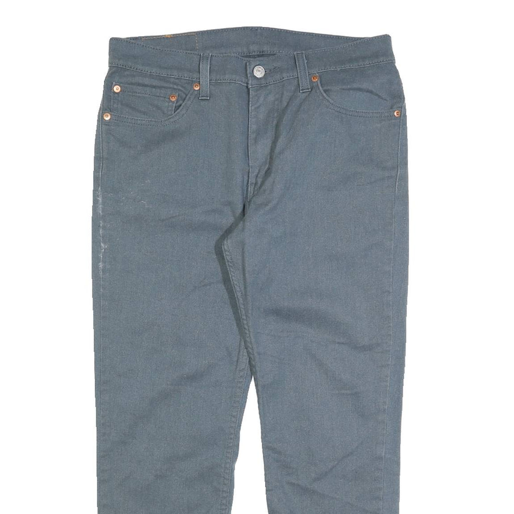LEVI'S Mens Denim Blue Slim Straight Trousers W32 L25 Cotton Blend Casual Wear