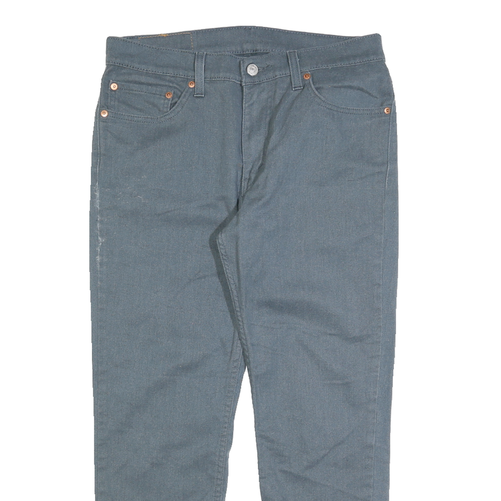 LEVI'S Mens Denim Blue Slim Straight Trousers W32 L25 Cotton Blend Casual Wear