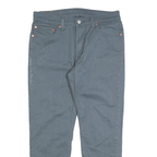 LEVI'S Mens Denim Blue Slim Straight Trousers W32 L25 Cotton Blend Casual Wear