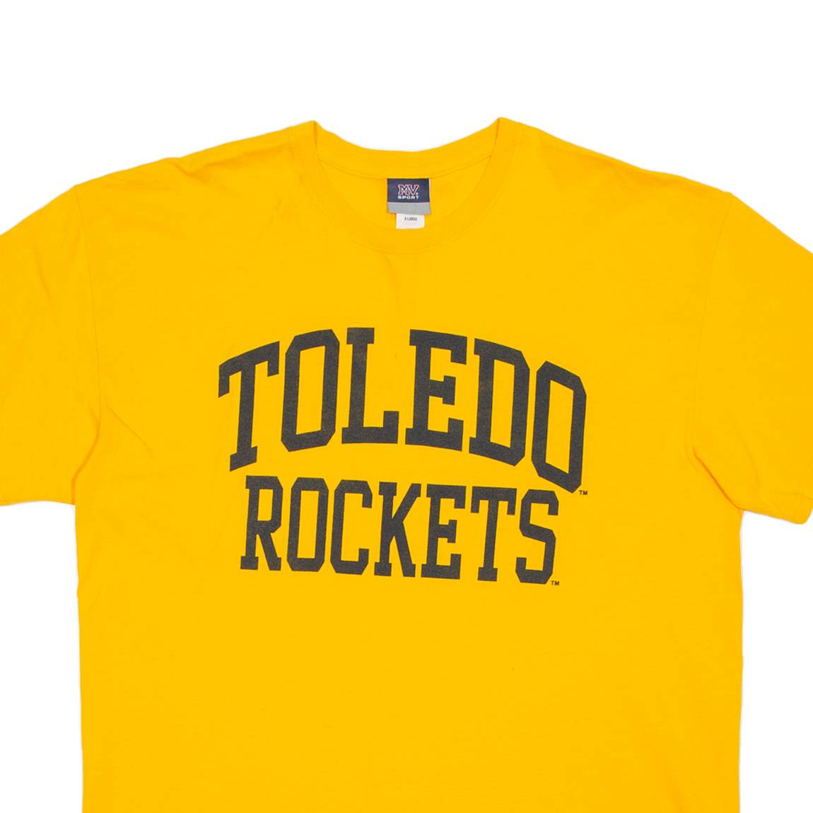MV SPORTS Toledo Rockets Mens T-Shirt Yellow USA XL
