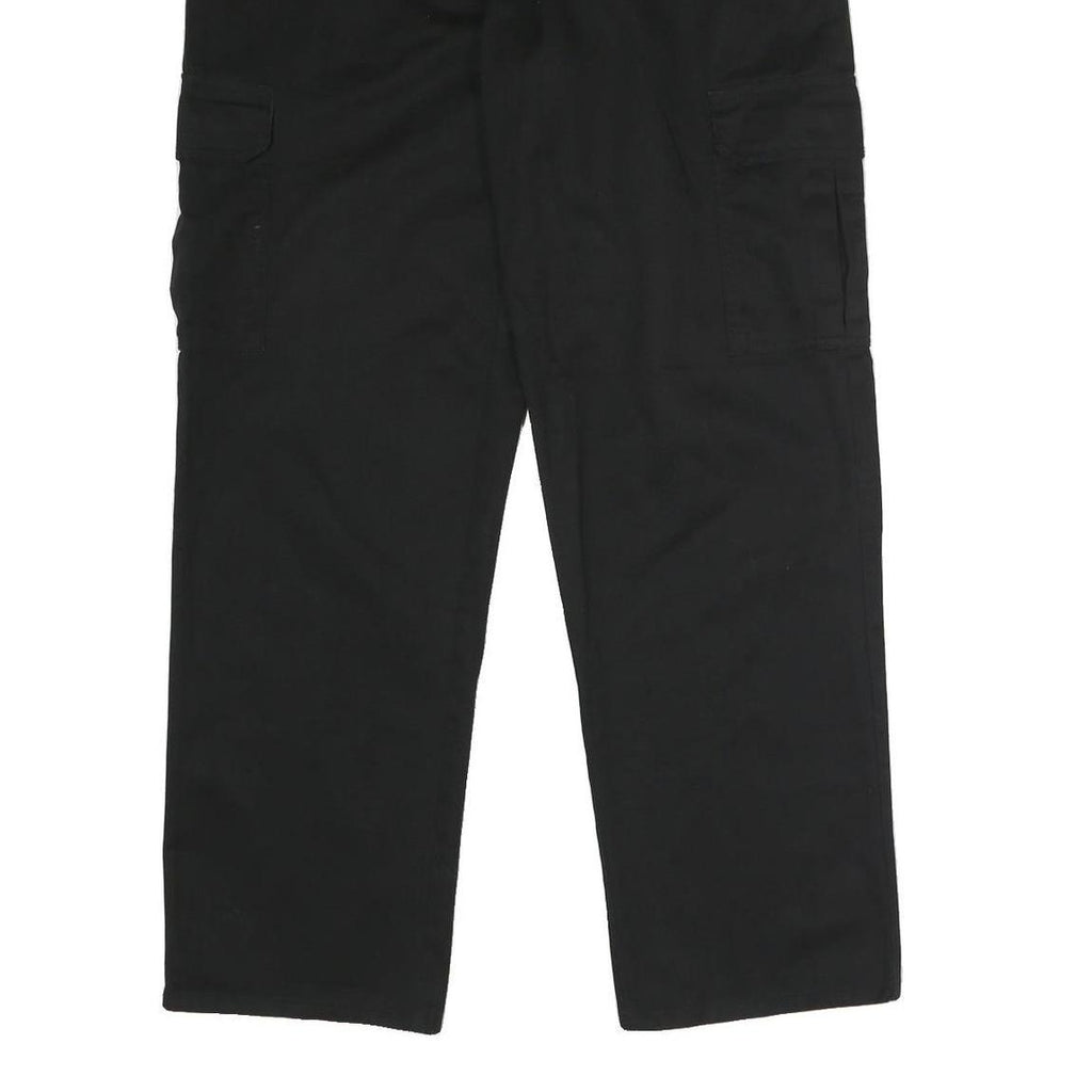 DICKIES Mens Black Polyester Blend Regular Fit Straight Leg Trousers W36 L32