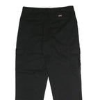 DICKIES Mens Black Polyester Blend Regular Fit Straight Leg Trousers W36 L32