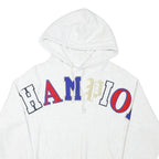 CHAMPION Mens White Multicolour Logo Hoodie S Cotton Blend Pullover Casual