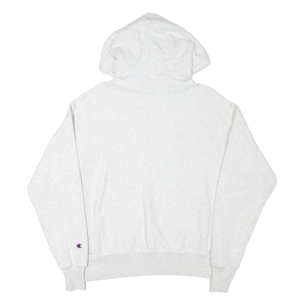 CHAMPION Mens White Multicolour Logo Hoodie S Cotton Blend Pullover Casual