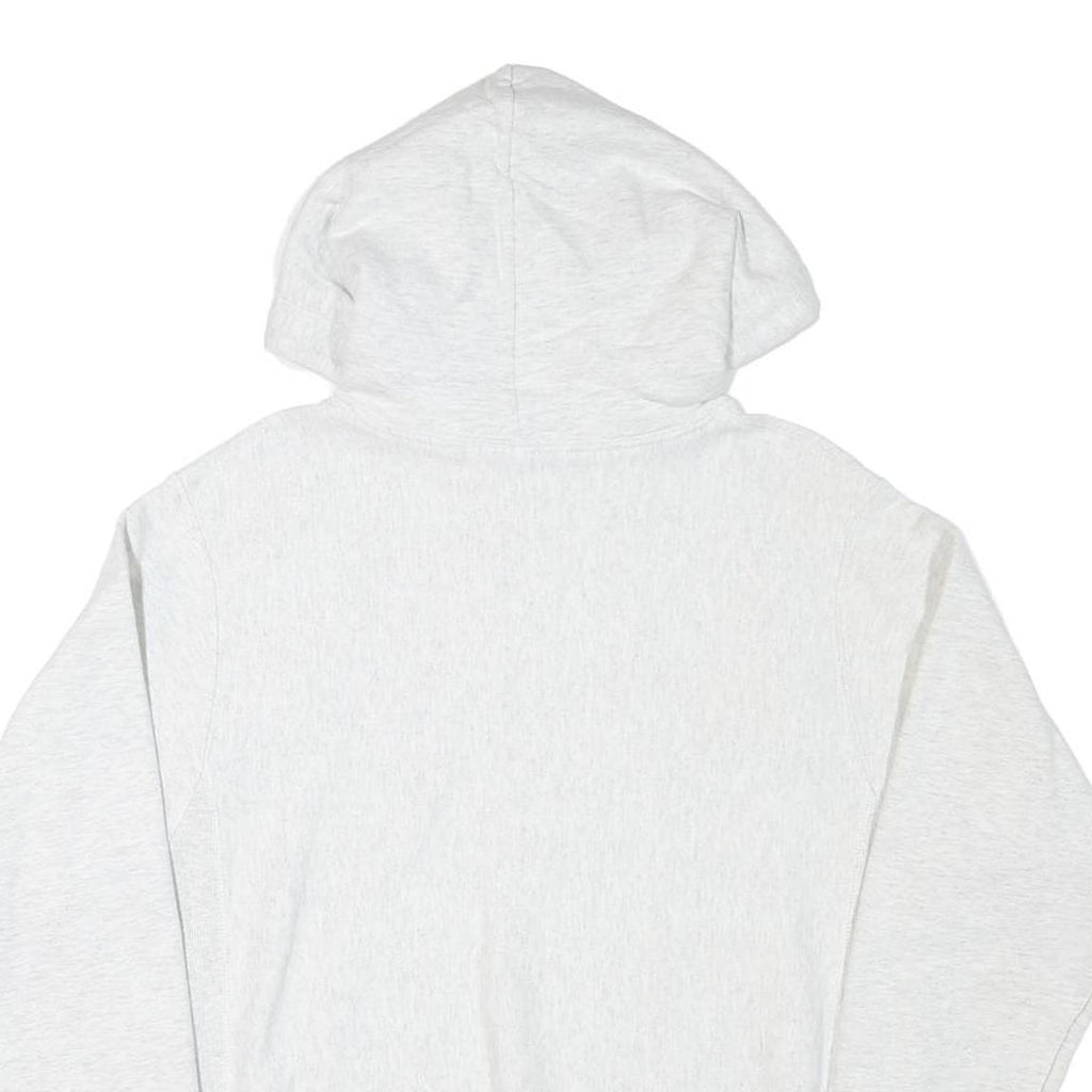 CHAMPION Mens White Multicolour Logo Hoodie S Cotton Blend Pullover Casual