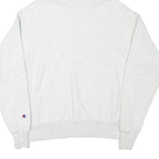 CHAMPION Mens White Multicolour Logo Hoodie S Cotton Blend Pullover Casual