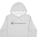 CHAMPION Mens Grey Pullover Hoodie XL Cotton Blend Casual Sportswear Sweatshirt
