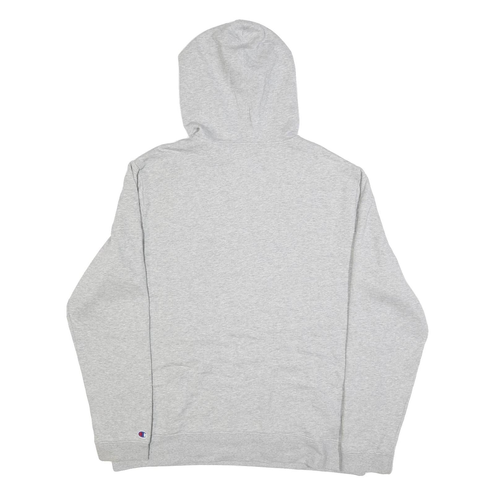 CHAMPION Mens Grey Pullover Hoodie XL Cotton Blend Casual Sportswear Sweatshirt