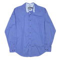 NAUTICA Mens Blue Cotton Blend Shirt M Classic Button-Down Long Sleeve