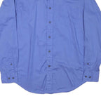 NAUTICA Mens Blue Cotton Blend Shirt M Classic Button-Down Long Sleeve