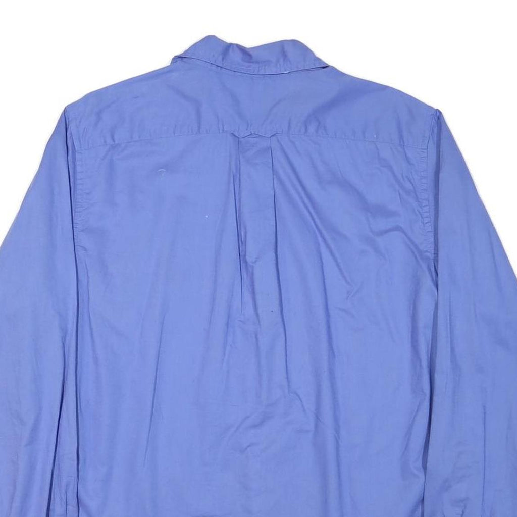 NAUTICA Mens Blue Cotton Blend Shirt M Classic Button-Down Long Sleeve