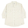 CARHARTT Womens Beige & Cream Checked Shirt XL Cotton Blend Button Up Casual