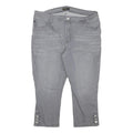 LEE Womens Slim Blue Cotton Blend Denim Jeans W34 L29 Button Detail