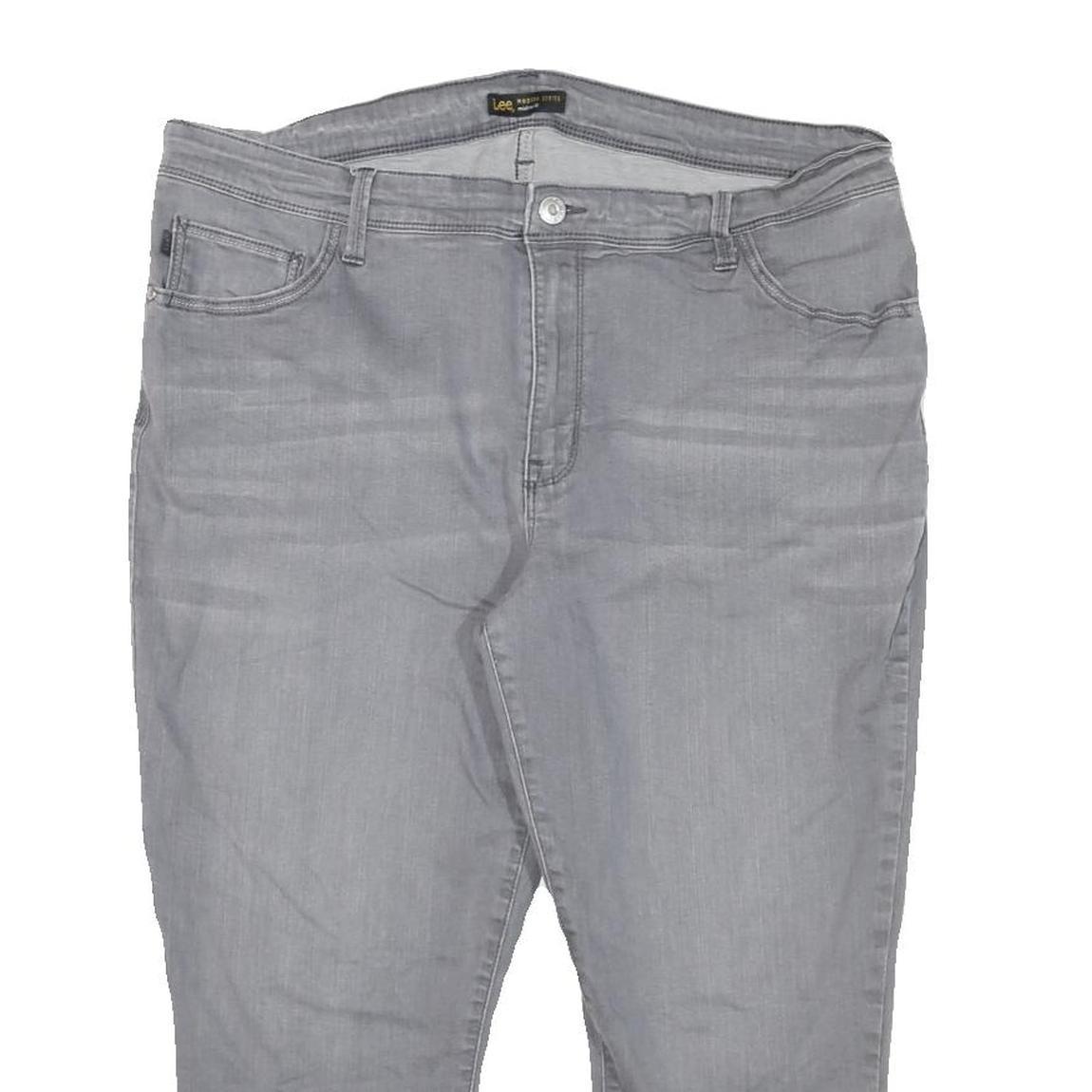 LEE Womens Slim Blue Cotton Blend Denim Jeans W34 L29 Button Detail