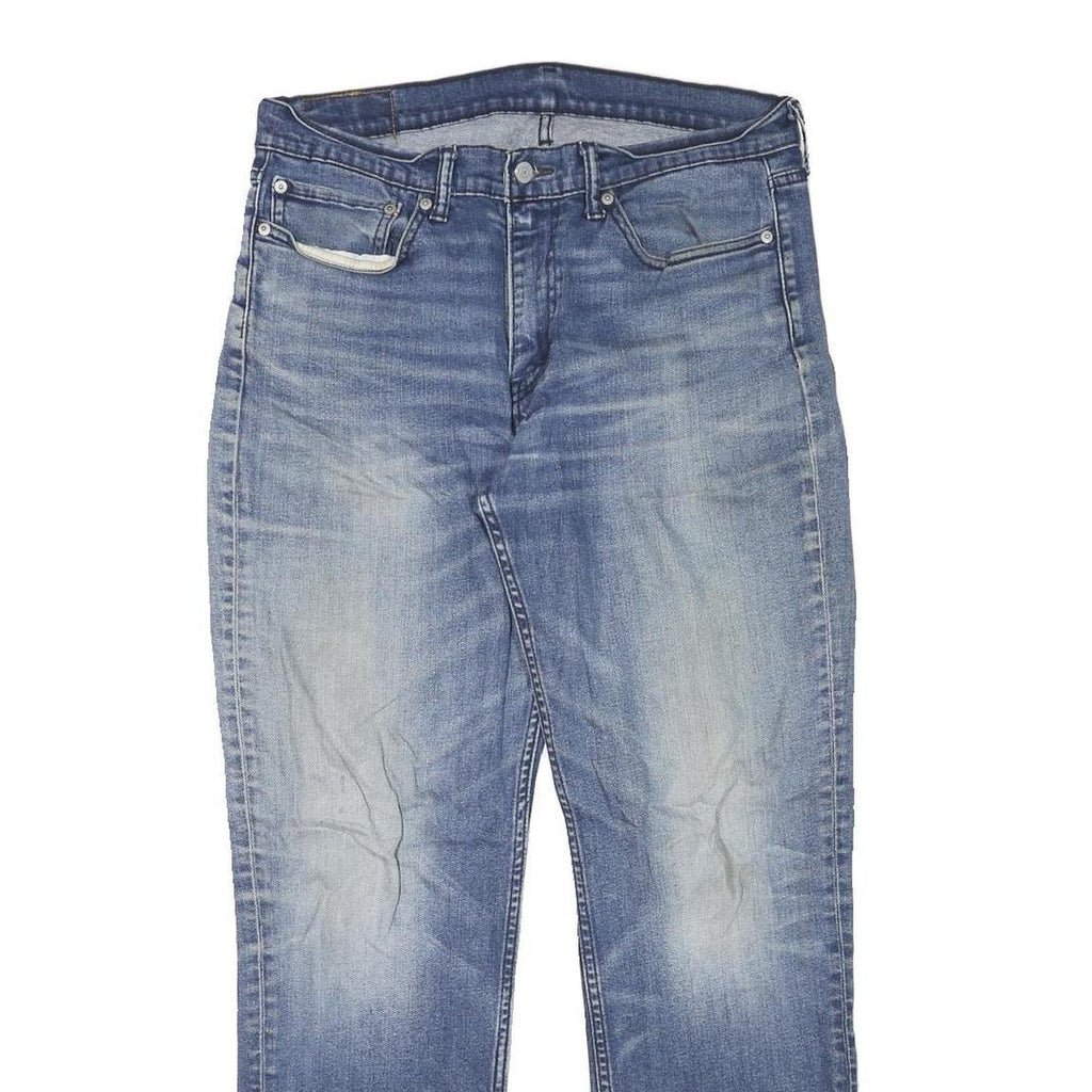 LEVI'S Mens Regular Blue Denim Stone Wash W32 L30 Classic Fit Jeans Zip Closure