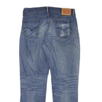 LEVI'S Mens Regular Blue Denim Stone Wash W32 L30 Classic Fit Jeans Zip Closure