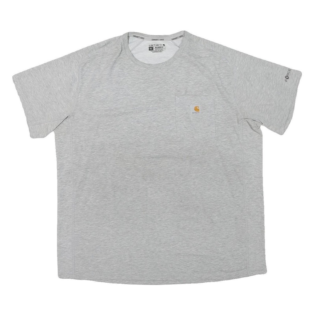 CARHARTT Mens Grey & Orange Workwear Pocket T-Shirt XL Short Sleeve Crew Neck