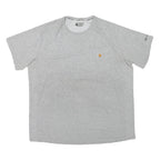 CARHARTT Mens Grey & Orange Workwear Pocket T-Shirt XL Short Sleeve Crew Neck